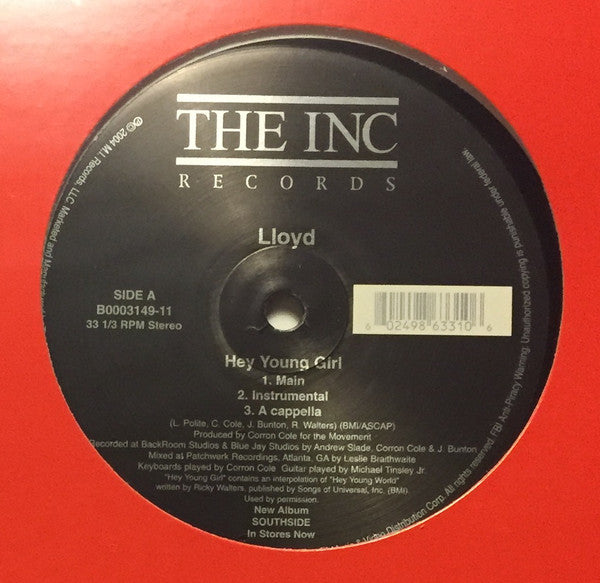 Lloyd : Hey Young Girl / Southside (12")