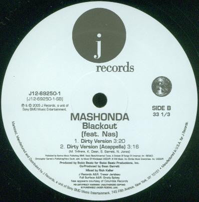 Mashonda Feat. Nas : Blackout (12", Promo)