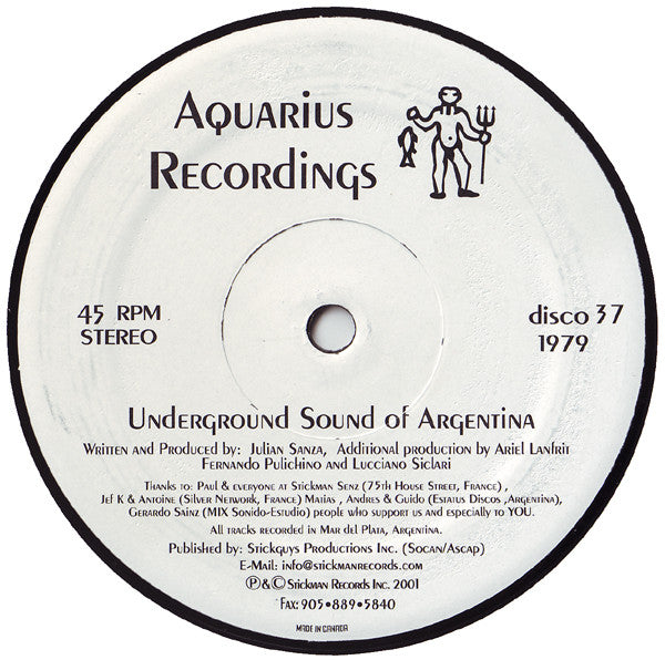 Underground Sound Of Argentina : Volume 1 (12")