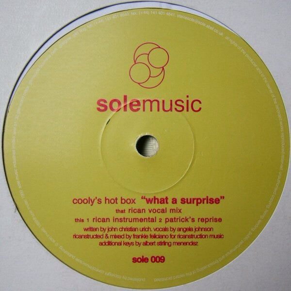 Cooly's Hot Box : What A Surprise (12", MP)