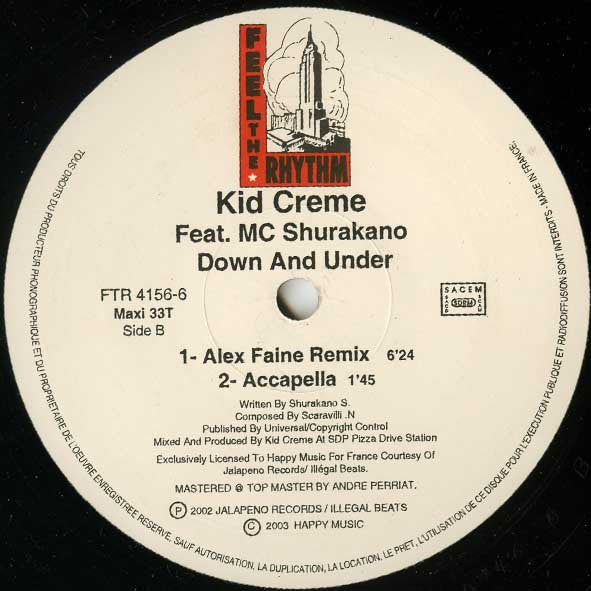 Kid Crème Feat. MC Shurakano : Down And Under (12")