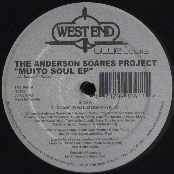 The Anderson Soares Project : Muito Soul EP (12", EP)