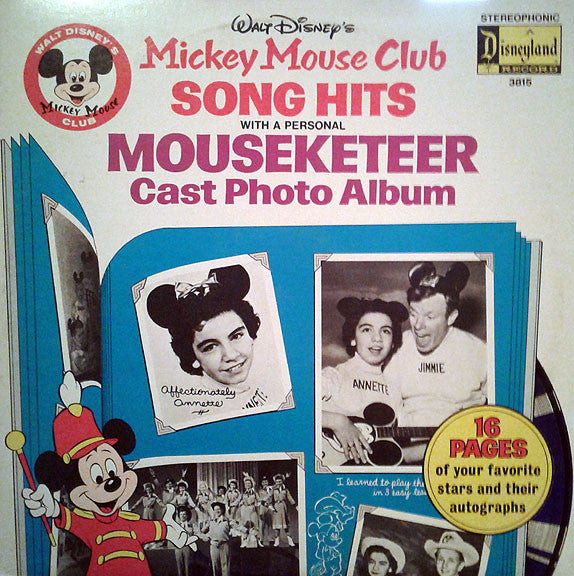 Mickey Mouse Club : Song Hits With A Personal Mouseketeer Cast Photo Album (LP, Album)