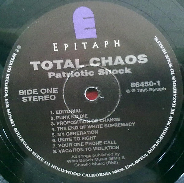 Total Chaos (2) : Patriotic Shock (LP, Album)