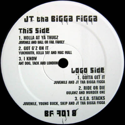 JT the Bigga Figga : Starring: Juvenile & JT The Bigga Figga - Gotta Get It (Album Sampler) (12")