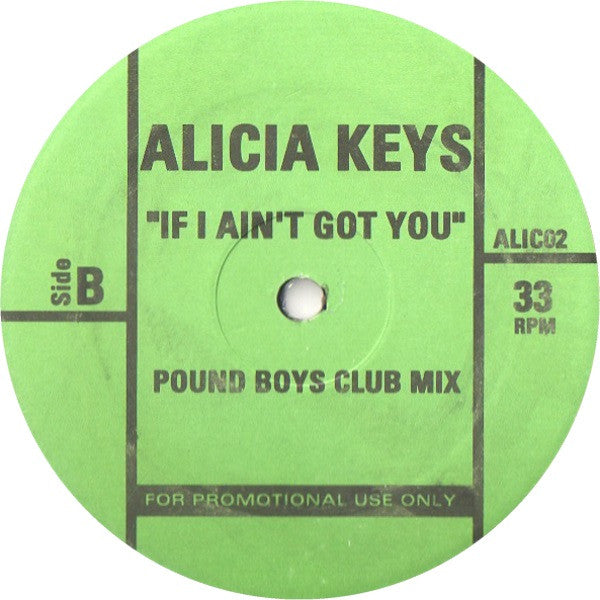 Alicia Keys : If I Ain't Got You (Fall-Out Mixes) (12", Promo, Unofficial)