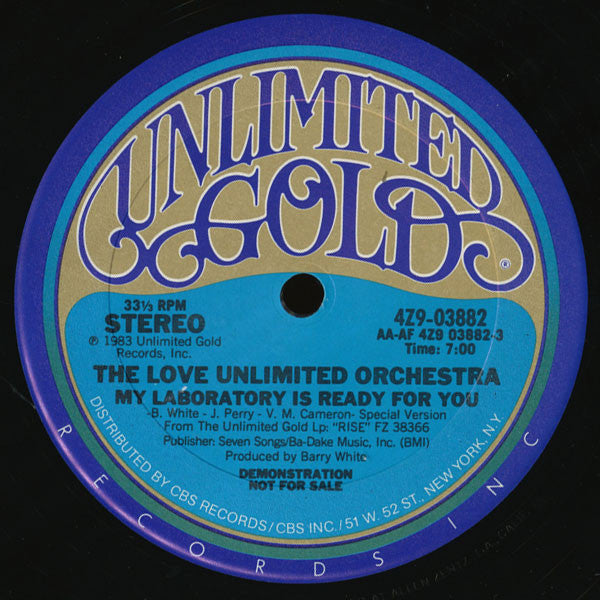 Love Unlimited Orchestra : My Laboratory Is Ready For You (12", Promo)
