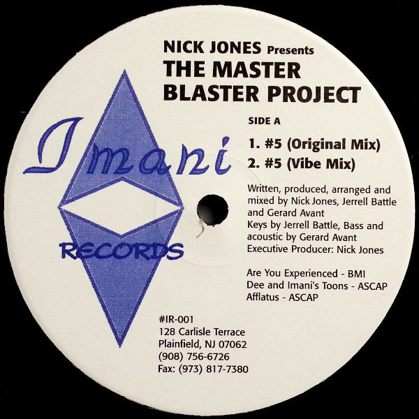 Nick Jones : The Master Blaster Project (12")