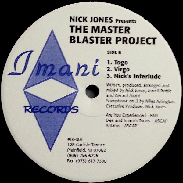 Nick Jones : The Master Blaster Project (12")