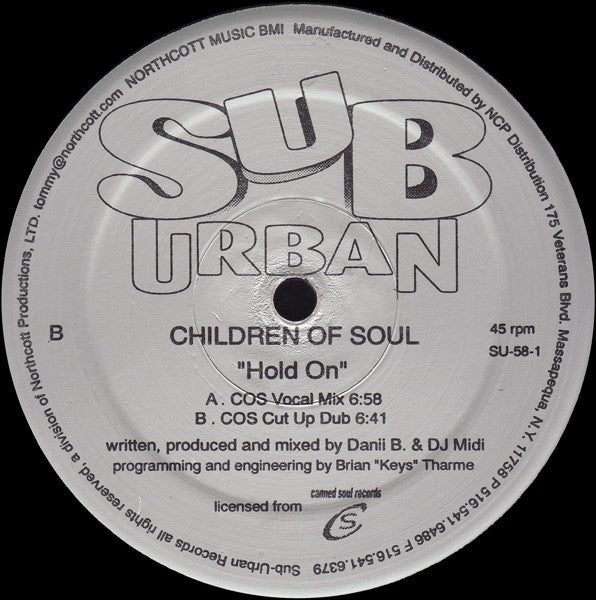 Children Of Soul : Hold On (12")