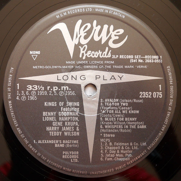 Various : Kings Of Swing (2xLP, Comp, Mono, Gat)