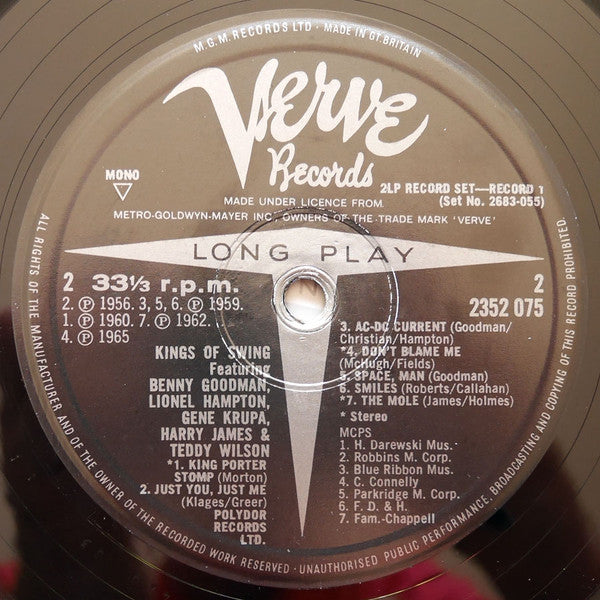 Various : Kings Of Swing (2xLP, Comp, Mono, Gat)