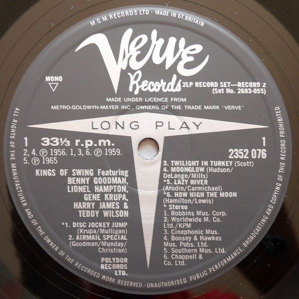 Various : Kings Of Swing (2xLP, Comp, Mono, Gat)