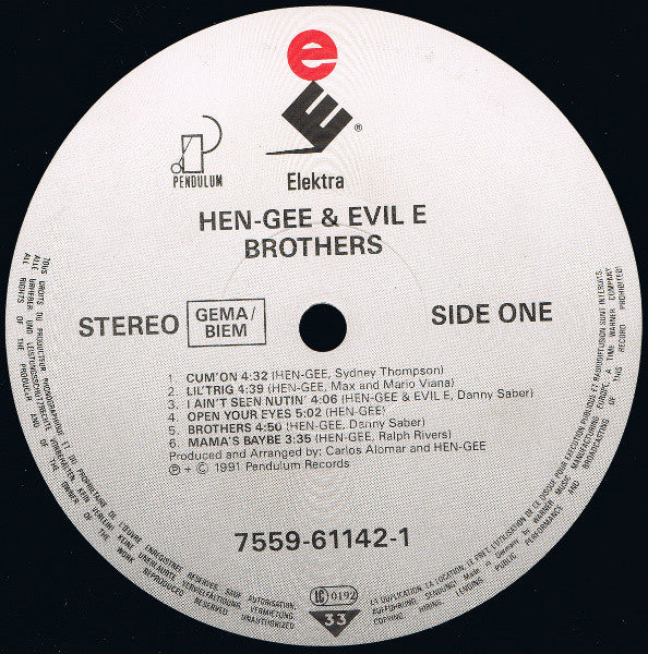 Hen-Gee & Evil-E : Brothers (LP, Album)