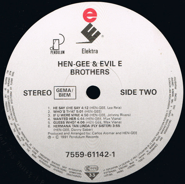 Hen-Gee & Evil-E : Brothers (LP, Album)