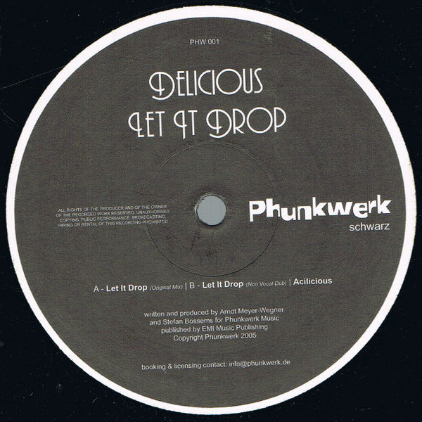 DJ Delicious : Let It Drop (12", W/Lbl)