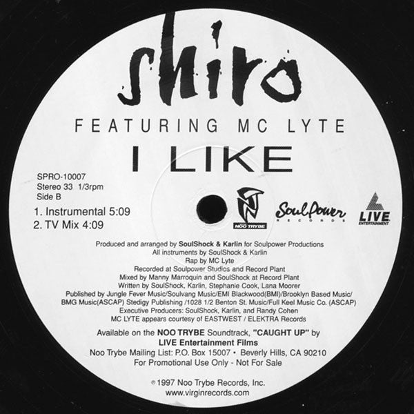 Shiro Featuring MC Lyte : I Like (12", Promo)