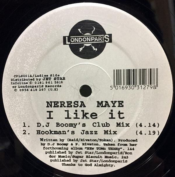Neresa Maye : I Like It (12", Single)
