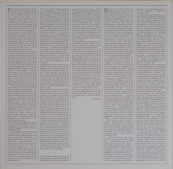 Wolfgang Amadeus Mozart - Malcolm Bilson â€?The English Baroque Soloists â€?John Eliot Gardiner : Piano Concertos Nos. 12 & 14 â€?Klavierkonzerte â€?Concertos Pour Piano K.414 & K.449 (LP, Album, Gat)