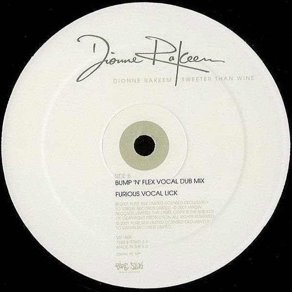 Dionne Rakeem : Sweeter Than Wine (12", Single)