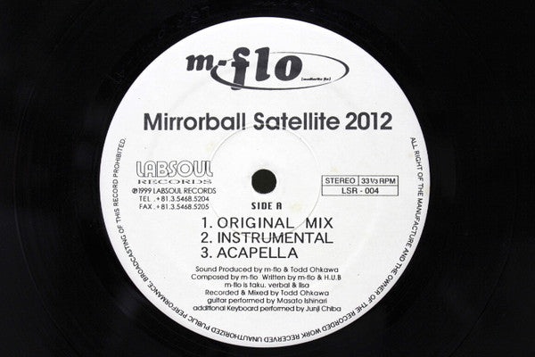 m-flo : Mirrorball Satellite 2012 / Mindstate (12")