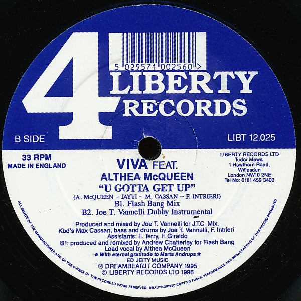 Viva (3) Feat. Althea McQueen : U Gotta Get Up (12")