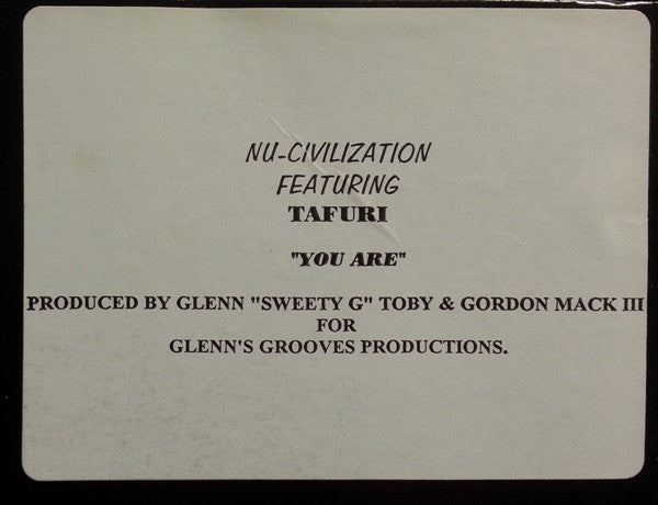 Nu Civilization Featuring Tafuri : You Are (12")