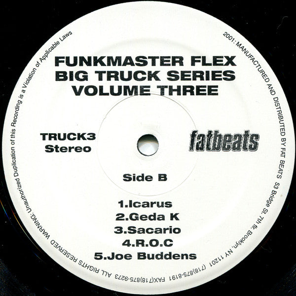 Funkmaster Flex : Big Truck Series - Volume Three (12")