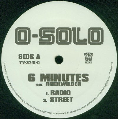 O-Solo Featuring Rockwilder : 6 Minutes (12")