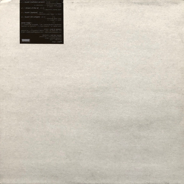 Sonar Lodge : Buzzin' EP (12", EP)