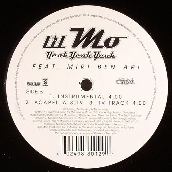 Lil' Mo Feat. Miri Ben-Ari : Yeah Yeah Yeah (12")