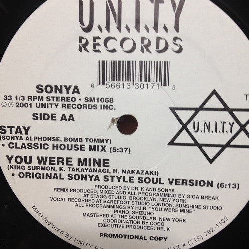 Sonya (17) : You Were Mine (12")
