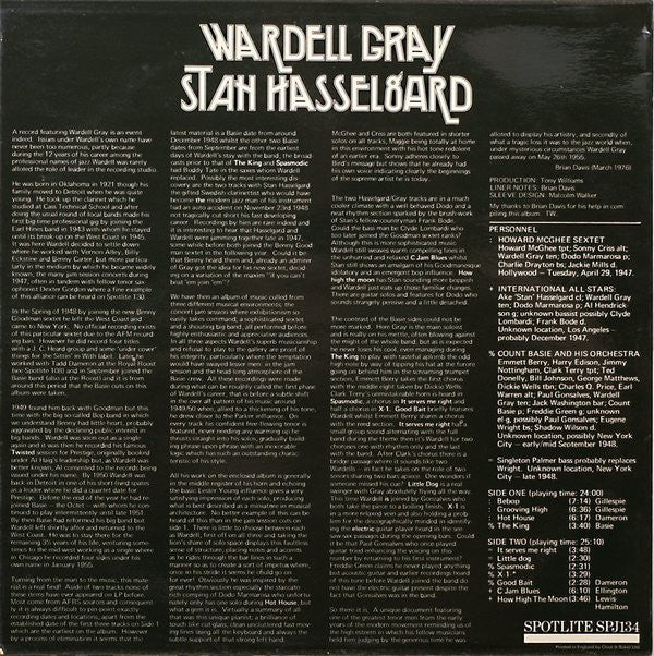 Wardell Gray / Stan Hasselgard : Wardell Gray - Stan Hasselgard (LP, Comp)