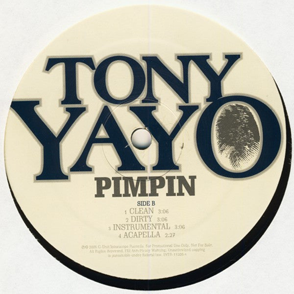 Tony Yayo : Curious / Pimpin (12", Promo)