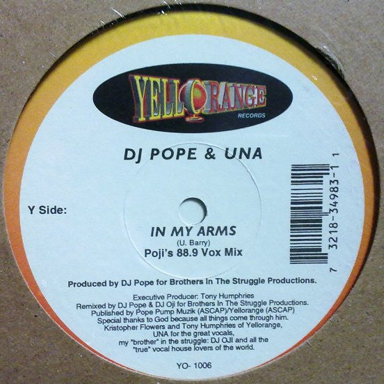 DJ Pope & Una : In My  Arms (12")