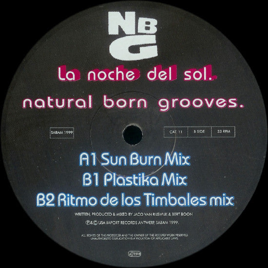 Natural Born Grooves : La Noche Del Sol (12")