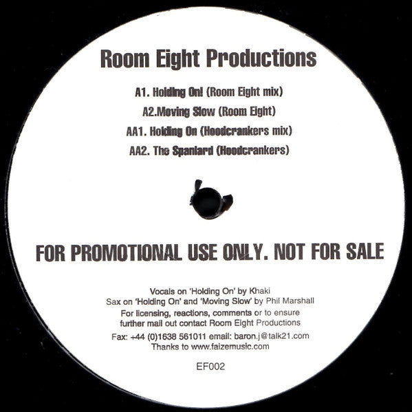 Room Eight Productions : Holding On! (12", Promo)