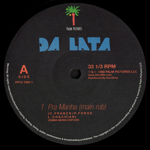 Da Lata : Pra Manha (12")