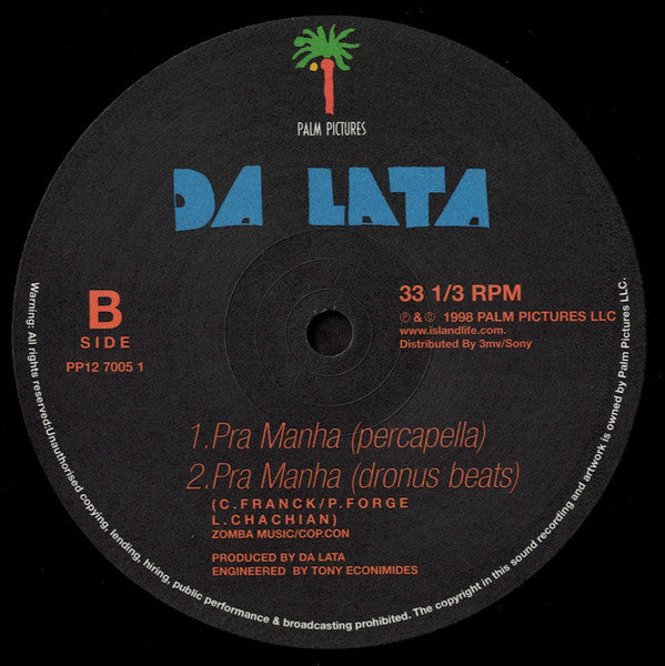 Da Lata : Pra Manha (12")