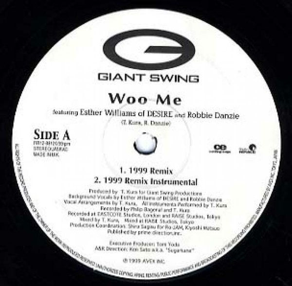 Giant Swing Feat. Esther Williams & Robbie Danzie : Woo Me (12")