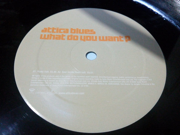 Attica Blues : What Do You Want? (12")