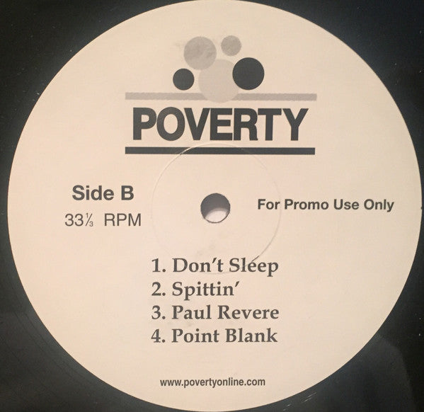 Poverty : Poverty (12", Promo, W/Lbl)