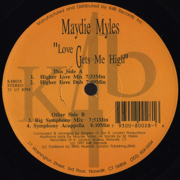 Maydie Myles : Love Gets Me High (12")