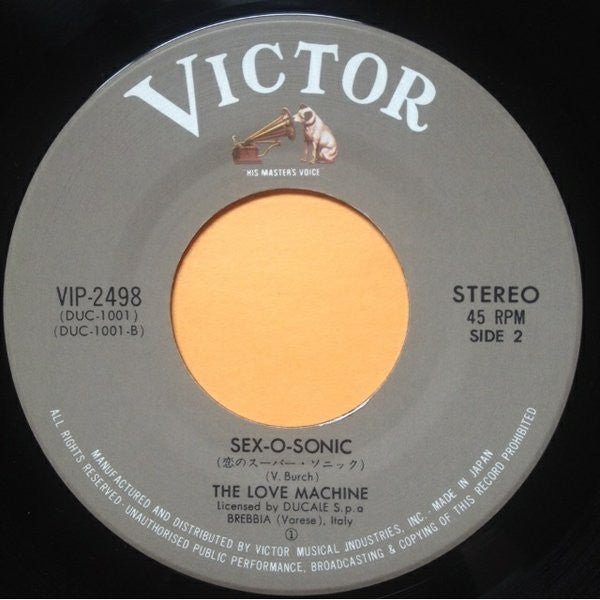 The Love Machine = The Love Machine : 恋のショック = Desperately (7")