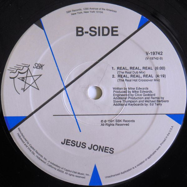 Jesus Jones : Real, Real, Real (12", Single)