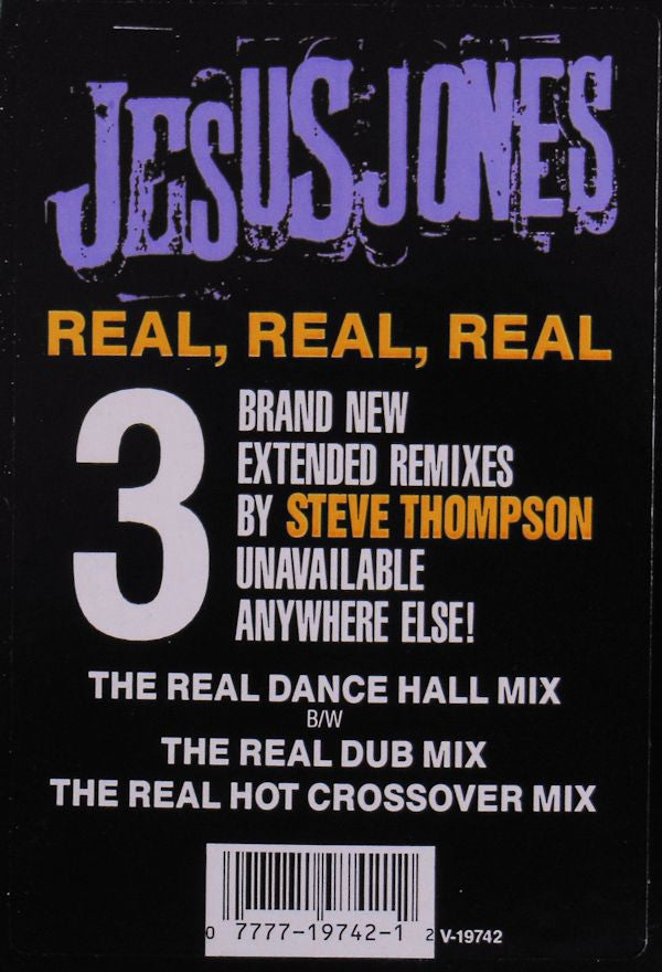 Jesus Jones : Real, Real, Real (12", Single)