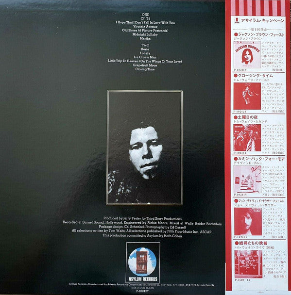Tom Waits : Closing Time (LP, Album)