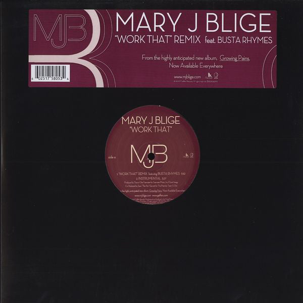 Mary J. Blige : Work That Remix (12")