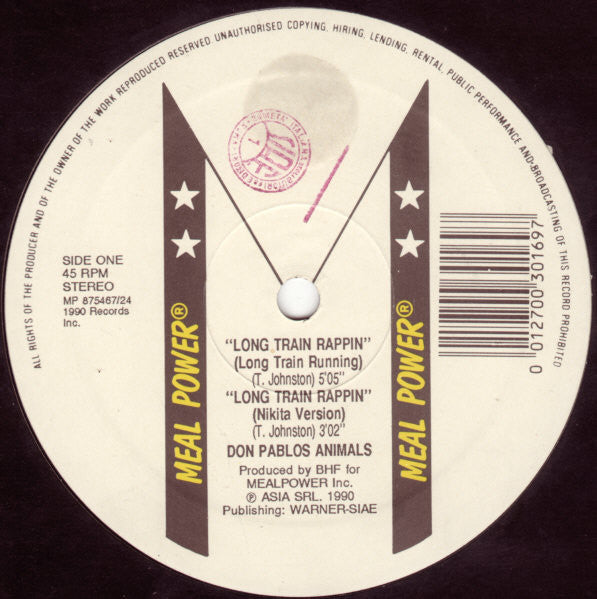 Don Pablo's Animals : Long Train Rappin / A Different Story (12")
