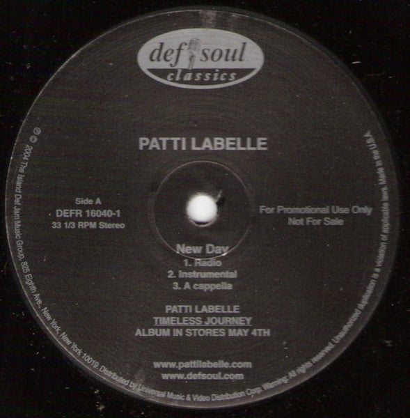 Patti LaBelle : New Day (12", Promo)